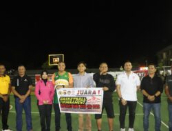 Tim Polres Dompu Juara Turnamen Basket Ball Kapolres Bima Kota Cup 2025, Taklukkan Dolpin di Final Menegangkan
