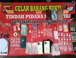 Gerebek Jaringan Narkoba, 6 Pengedar dan 40 Poket Sabu Diamankan Tim Opsnal Polres Bima Kota