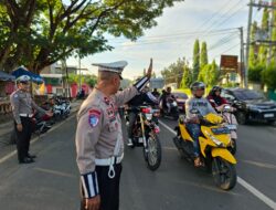 Personel Satlantas Polres Bima Kota Laksanakan Rawan Pagi, Antisipasi Kemacetan dan Laka Lantas