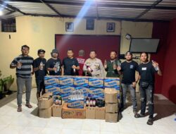 Hendak Diedarkan, 712 Botol Miras Berbagai Jenis Berhasil Digagalkan Tim Opsnal Polsek Rasbar