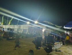 Polsek Langgudu Gelar Patroli Cipta Kondisi di Turnamen Voli dan Pasar Malam