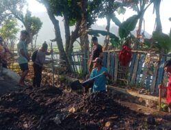 Bhabinkamtibmas Kelurahan Rite Laksanakan Gotong Royong Bersama Mahasiswa dan Warga Binaan