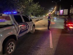 Sat Lantas Polres Bima Kota Gelar Blue Light Patrol dan Pengaturan Lalu Lintas di Seputaran Kota