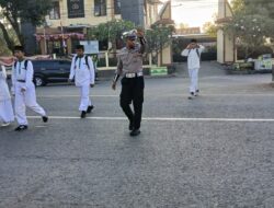 Anggota Lantas Polsek Rasanae Barat Laksanakan Strong Point Pagi di Depan MTSN I Kota Bima, Sasar Masyarakat dan Pelajar
