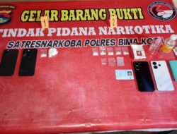 Polres Bima Kota Ringkus Tiga Terduga Jaringan Narkoba, Amankan Sabu 6,58 Gram