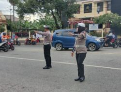 Polsek Rasanae Barat Gelar Rawan Pagi, Bantu Kelancaran Arus Lalu Lintas dan Beri Rasa Aman Pengguna Jalan