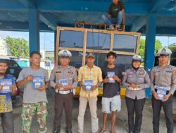 Sat Lantas Polres Bima Kota Gelar Himbauan Keselamatan Berlalu Lintas dan Pengecekan Kondisi Bus di Terminal Dara